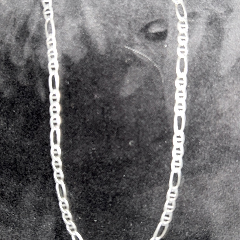 Authentic 18 inch 925 Italy Figaro link silver necklace